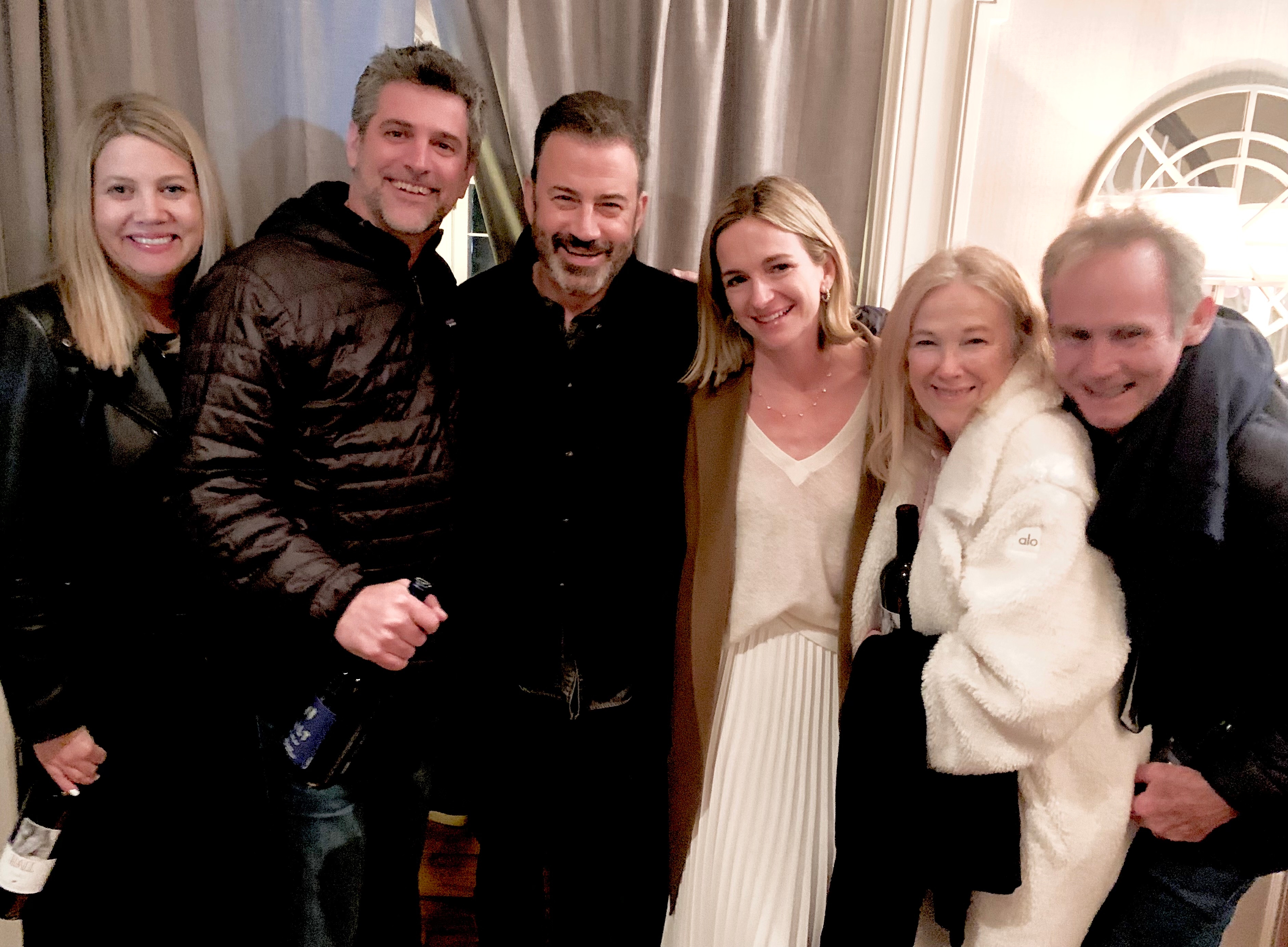 Left to right: Veronika Zappelli, WALT GM & HALL VP Sales Jeff Zappelli; Jimmy Kimmel and wife Molly McNearney; Catherine O'Hara and husband Beau Welch.